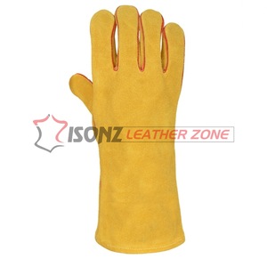 Guante de soldadura de cuero de ante de vaca 35 Cm Ant Heat Anti Cut Guantes resistentes - Product Image 5