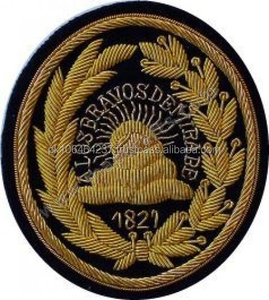 Insignes Napoléon brodés de haute qualité en fil métallique 100% avec logo client pour uniformes - Product Image 5