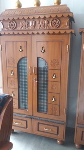 Pooja Mandir de madera para el hogar para exhibir carteles de pared Cajas de artesanías de madera - Product Image 3