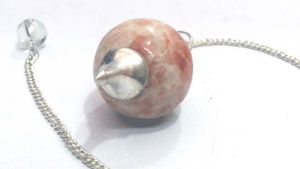 Cristal de pendule de boule de pierre précieuse de haute qualité pour le collier de pendule de radiesthésie de Divination avec la méditation de sphère de chaîne - Product Image 3