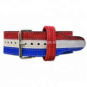 เข็มขัดยกน้ำหนักคุณภาพสูง ออกแบบเองได้ หนังสามสี พร้อมห่วงคู่ สำหรับฟิตเนส พร้อมโลโก้สั่งทำ - Product Image 5