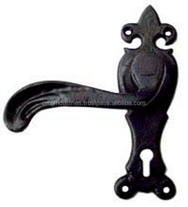 Manija de puerta de hierro fundido negra, herrajes para muebles, manija de puerta de palanca de alta resistencia, precio de fábrica - Product Image 4
