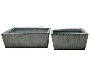 Maceta Grande de Metal Galvanizado Naranja Clásica para Jardín, Mini Maceta Decorativa, Marca IHA - Product Image 4