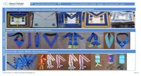 Tabliers de franc-maçonnerie micro-maçons, col maître-maçon, règle et accessoires