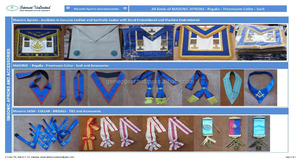 Tabliers de franc-maçonnerie micro-maçons, col maître-maçon, règle et accessoires - Product Image 3