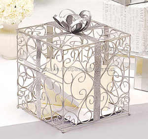 ที่ใส่การ์ดเหล็กทรงสี่เหลี่ยมคลาสสิก ที่ใส่การ์ดอวยพรสำหรับงานแต่งงานและงานอื่นๆ ของตกแต่งงานแต่งงาน - Product Image 4