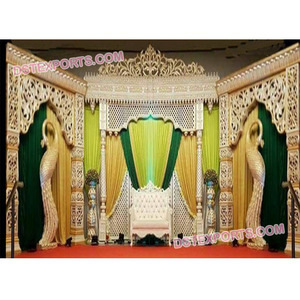 Decoración de escenario para bodas, escenario de boda, escenario de Maharashtra, para fiesta de recepción - Product Image 1
