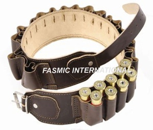Cinturón de Cartuchos de Cuero Genuino de Calibre 12 de Fasmic International, Color Personalizado - Product Image 2