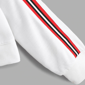 เสื้อครอปแบบสวมศีรษะสำหรับสตรี,ชุดแฟชั่นคอกลมแขนยาวสีพื้น - Product Image 4
