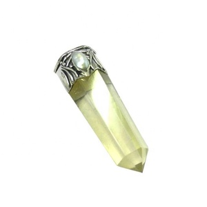 Solid 925 Sterling Silver Rhodium Plated Freshwater Pearl Multi Gemstone <b>Pencil</b> Pendant Indian Handmade Fine Jewelry Gift - Product Image 1