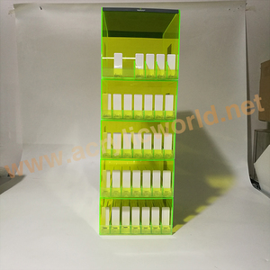 Tùy chỉnh màu xanh lá cây Acrylic Hộp nhựa khe cắm cho Chai chất lỏng hiển thị kệ - Product Image 3