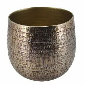 New Style Metal Flower Vase With Antique Copper Finishing Embossed Design Excellent Quality For Home Decoration Wholesale Price