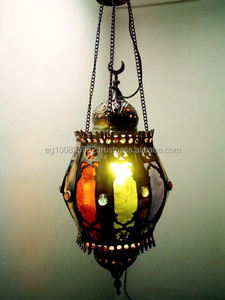 BR6 arte egipcio hecho a mano candelabro de Metal elegante decoración del hogar linterna/luz/lámpara - Product Image 2