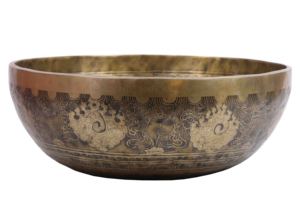 Quà tặng & đồ thủ công bát hát Tây Tạng, âm thanh chữa lành, bát hát thiền Phật lớn, thiền yoga, bát kim loại chạm khắc - Product Image 3