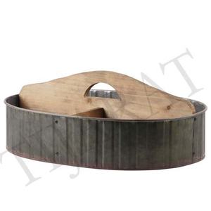 Top Selling Metal Galvanized <b>Fruit</b> Basket Food Serving Display Tabletop Home <b>Decoration</b> with Customized Brand Logo - Product Image 4