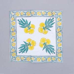 Floral Butta Hand Block Print Cotton Linen Decorative Boho <b>40</b> <b>X</b> 40CM Square <b>Cushion</b> <b>Cover</b> - Product Image 3