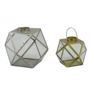 ล่าสุดตกแต่งคริสต์มาสออกประตูการออกแบบใหม่ Filigree โคมไฟเทียนแก้ว - Product Image 1