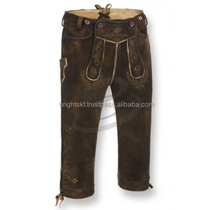 ชุดหนัง Lederhosen Porche หัวเข่า Lederhosen,เครื่องแต่งกาย Oktoberfest เยอรมัน (เสื้อผ้าบาวาเรีย Trachten) สำหรับผู้ชาย - Product Image 1