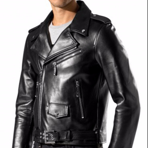 Valeriano Romano BIKER MOTO RACER Chaqueta de cuero Premium para entusiastas de los corredores-Prendas - Product Image 1