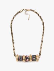 <b>Gold</b>-tone Tassel Bead and Crystal Necklace Hot Selling New Designs Bohemian Beaded Necklace - Product Image 5