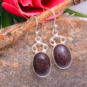 Boucles d'oreilles faites à la main en os de dinosaure en argent sterling 925 Adorable bijoux fins pour mariages cadeaux fêtes Style classique - Product Image 3