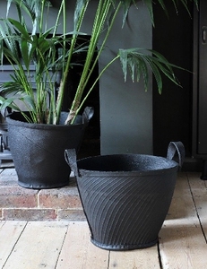 Maceta de Caucho Reciclado y Decoración para el Hogar, Maceta Decorativa de Metal, Maceta de Jardín Francés - Product Image 2