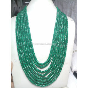 Cuentas redondas naturales teñidas de corindón esmeralda de alta calidad, grado AA, 3mm-4,5mm, precio al por mayor para la fabricación de joyas - Product Image 5