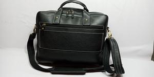 Professional Genuine Leather <b>Laptop</b> <b>Bag</b> Full Grain Cowhide Office Briefcase with Adjustable Shoulder Strap <b>for</b> Work and Travel - Product Image 5