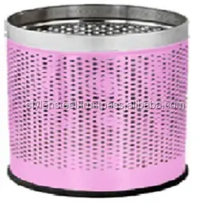 Stainless Steel Round Dust Bin Paper Bin Round shape dustbin trash garbage container at wholesale price