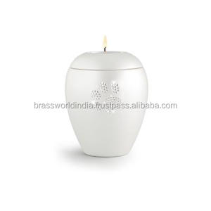 Simple Black American Style Metal Tealight Holder Cremation <b>Urn</b> by Brassworld India Funeral Supplies - Product Image 4
