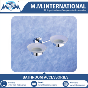 Best Quality <b>Bathroom</b> <b>Accessories</b> Brass Base Glass Soap Dish for Hotel ware Available at Wholesale Price from India for Export - Product Image 6