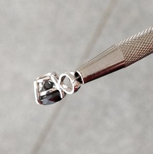 Pendentif Diamant 2.00 Carat Fabriqué en Or Blanc 14k Pendentif Solitaire Diamant Noir Pendentif Halo Diamant Noir Or Massif 14k - Product Image 5