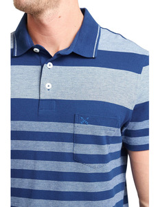 Polo a rayas verticales para hombre, camiseta personalizada de marca, Manga corta BD, punto, 100% algodón, hilo informal inteligente teñido, 1500 - Product Image 2