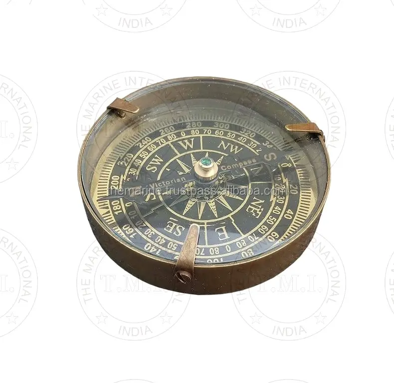 1875 Викторианский Карманный компас винтажный морской латунный компас коллекционный морской латунный Карманный компас