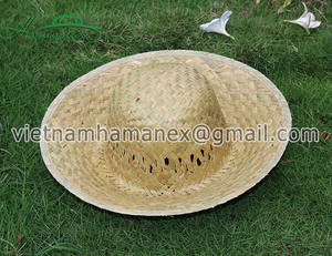 Simple Style Natural Palm Leaf and Seagrass Straw Material <b>Sun</b> <b>Hat</b> Elegant Straw <b>Hats</b> - Product Image 1