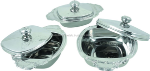 Polished Double-Walled Stainless Steel <b>Bowl</b> <b>with</b> <b>Lid</b> Metal Material Carton Packing - Product Image 2
