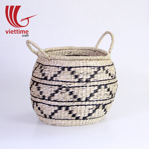 Handwoven Vietnam Seagrass Bolga <b>Baskets</b> for Laundry and Storage Wholesale - Product Image 4