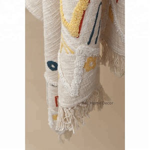Jeté en coton de luxe pour la décoration de la maison, jeté blanc en gros pour la décoration du salon - Product Image 4