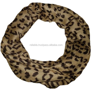 Printed 100% Viscose Infinity Scarf with <b>Snood</b> for Spring - Product Image 5