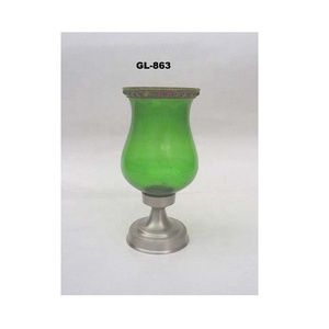 Matt <b>Silver</b> Hurricane Candle <b>Lamp</b> for Party Decoration - Product Image 4