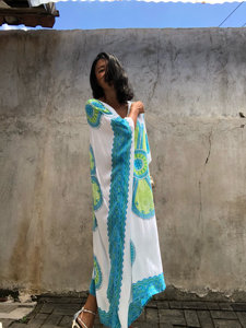 Caftan avec imprimé numérique pour la plage, tenue de nuit coupe ample, nouveau modèle 2020 - Product Image 2