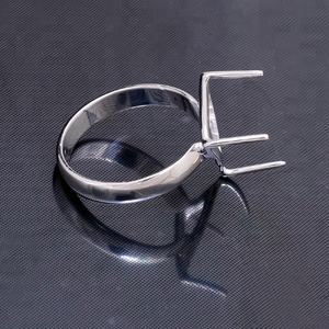 Anillo de punta con forma de triángulo de Plata de Ley 925 sólida para encontrar joyas Anillo de moda Chapado en plata para regalo de boda o fiestas. - Product Image 3