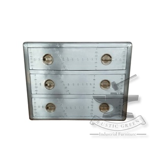Para Aviator Cofre de metal de 3 cajones Diseño industrial Muebles para el hogar para sala de estar Apartamento Hospital u Oficina Uso - Product Image 1
