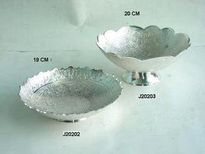 Tazón de Latón chapado en plata, dos tazones con una bandeja cuadrada y dos cucharas en una caja de terciopelo, regalos de boda - Product Image 5