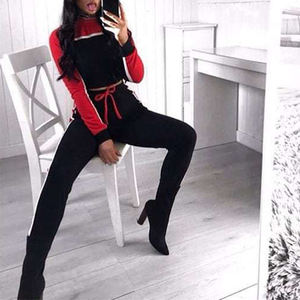 Survêtement pour femmes taille courte, 2 pièces, survêtement, design, haut court, survêtement - Product Image 4