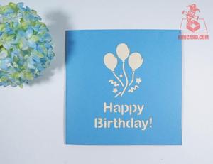 คุณภาพระดับพรีเมียมกล่องบอลลูน Pop Up Card 3d การ์ดวันเกิดทําด้วยมือเวียดนามขายส่งหัตถกรรม - Product Image 6