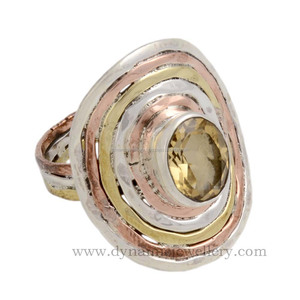 925 Sterling Silver Ladies Jewelry Rings Fine Cut Gemstone Wedding and Party Jewelry Citrine Bulk Silver Rings - Product Image 1