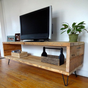 Nuevo modelo de madera recuperada, hecho a mano, moderno mueble de TV de madera maciza para sala de estar - Product Image 3