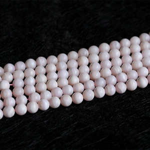 Collar de cuentas de calcita Mangano de alta calidad, cristal curativo de piedras preciosas lisas, cuentas curativas de piedra natural sueltas, hebra mayorista - Product Image 4