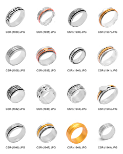 Women fashionable 925 sterling silver jewelry plan spinner wholesale ring - Product Image 4